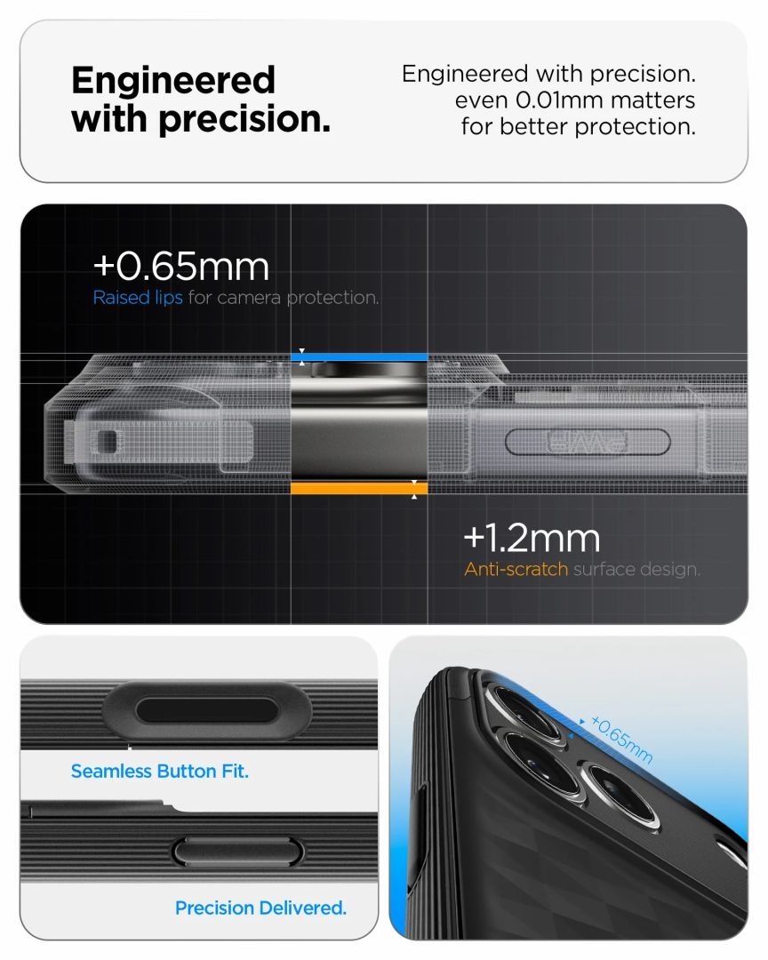 Spigen Parallax S MagSafe case for iPhone 17 Pro Max Matte Black