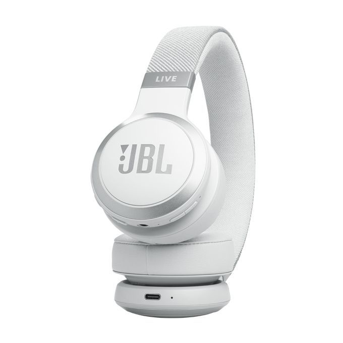 JBL Live 670NC Bluetooth Over-Ear Noise-Cancelling Headset White