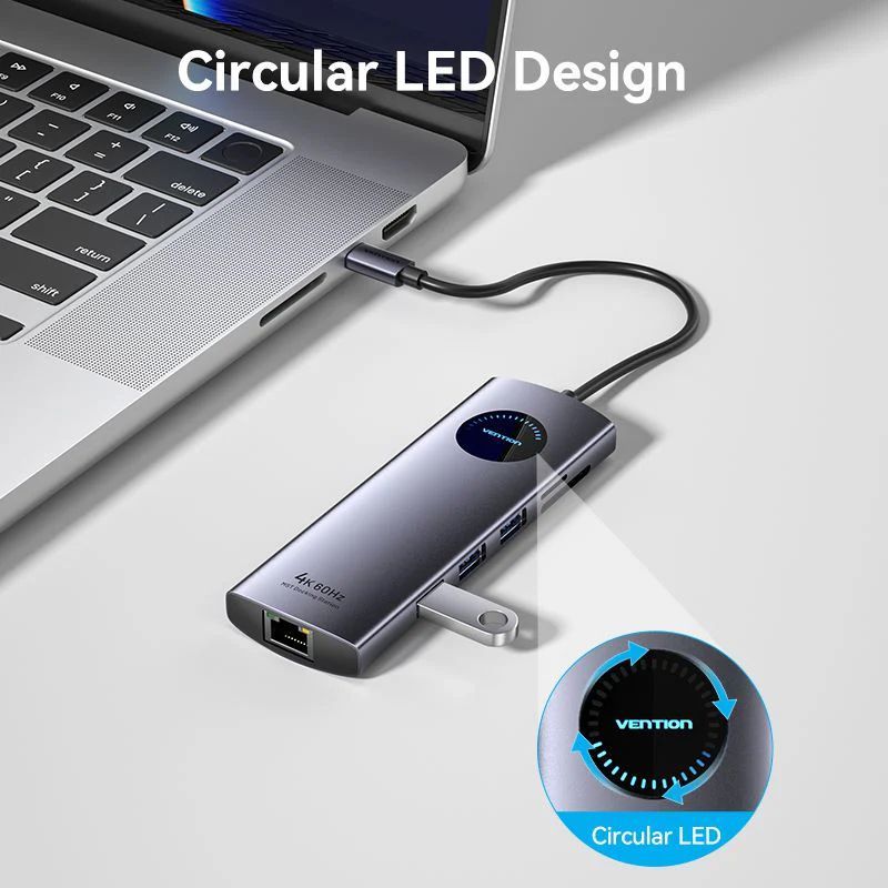 Vention 9-in-1 USB-C MST Docking Station Black