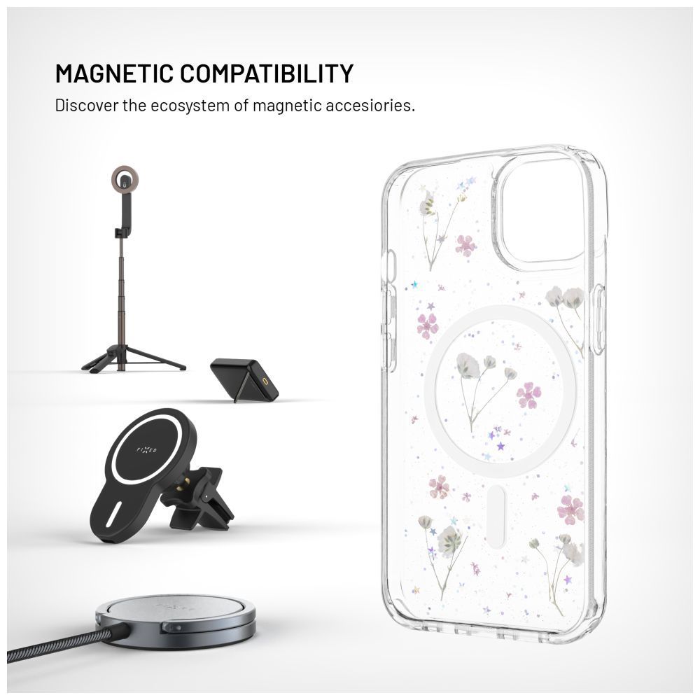 FIXED MagBloom Apple iPhone 13 készülékhez, rózsaszín szilva színű