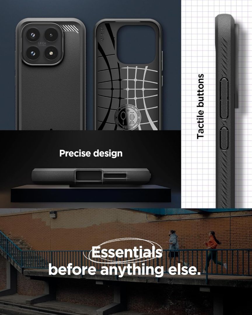 Spigen Rugged Armor case for Xiaomi 17 Matte Black