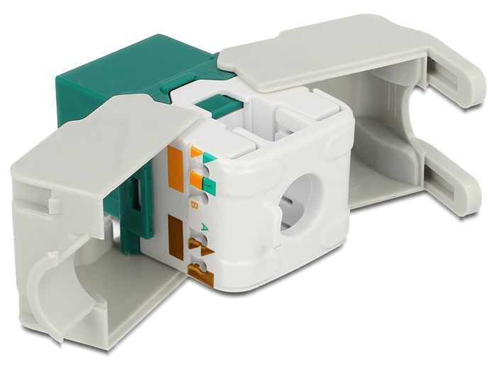 DeLock Keystone Module RJ45 jack > LSA Cat.6 UTP Green DeLock Keystone Module RJ45 jack > LSA Cat.6 UTP Green