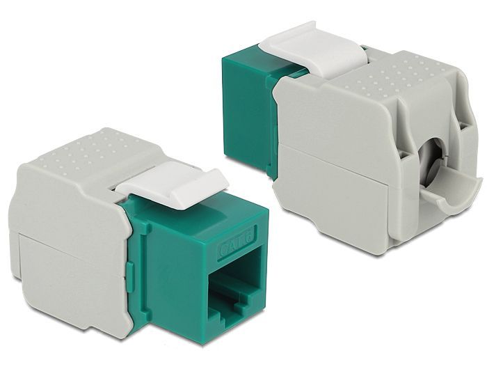 DeLock Keystone Module RJ45 jack > LSA Cat.6 UTP Green DeLock Keystone Module RJ45 jack > LSA Cat.6 UTP Green