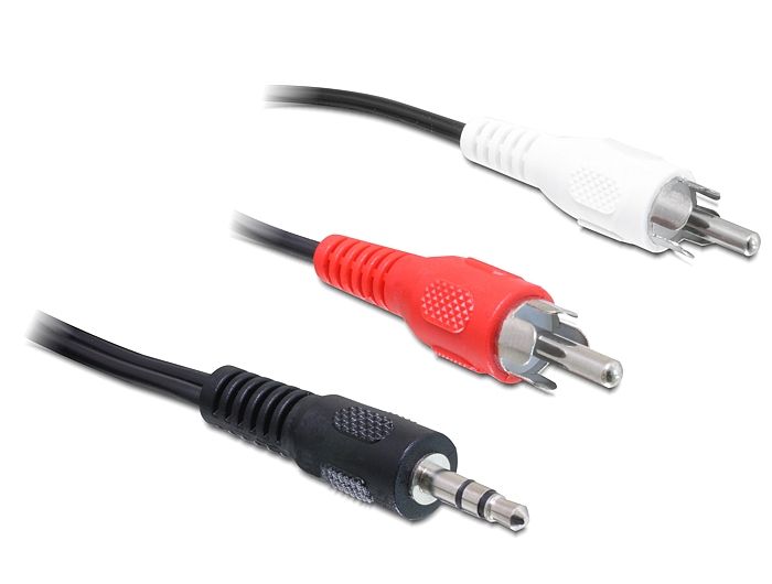 DeLock Cable Audio 3.5 mm stereo jack male > 2x RCA male 3m DeLock Cable Audio 3.5 mm stereo jack male > 2x RCA male 3m