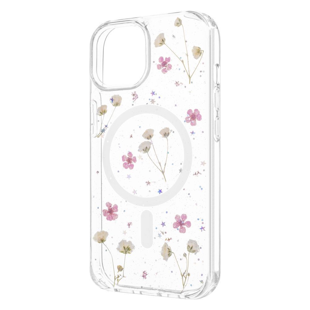 FIXED MagBloom Apple iPhone 15 készülékhez, rózsaszín szilva színű