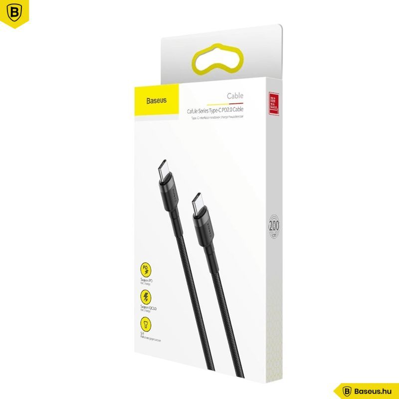 Baseus Cafule USB-C Cable 2m Black Baseus Cafule USB-C Cable 2m Black
