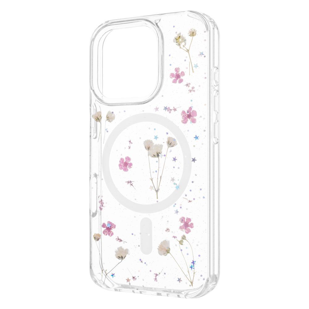 FIXED szilikon hátlap Apple iPhone 16 Pro készülékhez, virágmintás