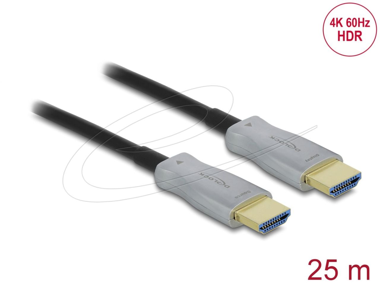 DeLock Active Optical Cable HDMI 4K 60 Hz 25m Black