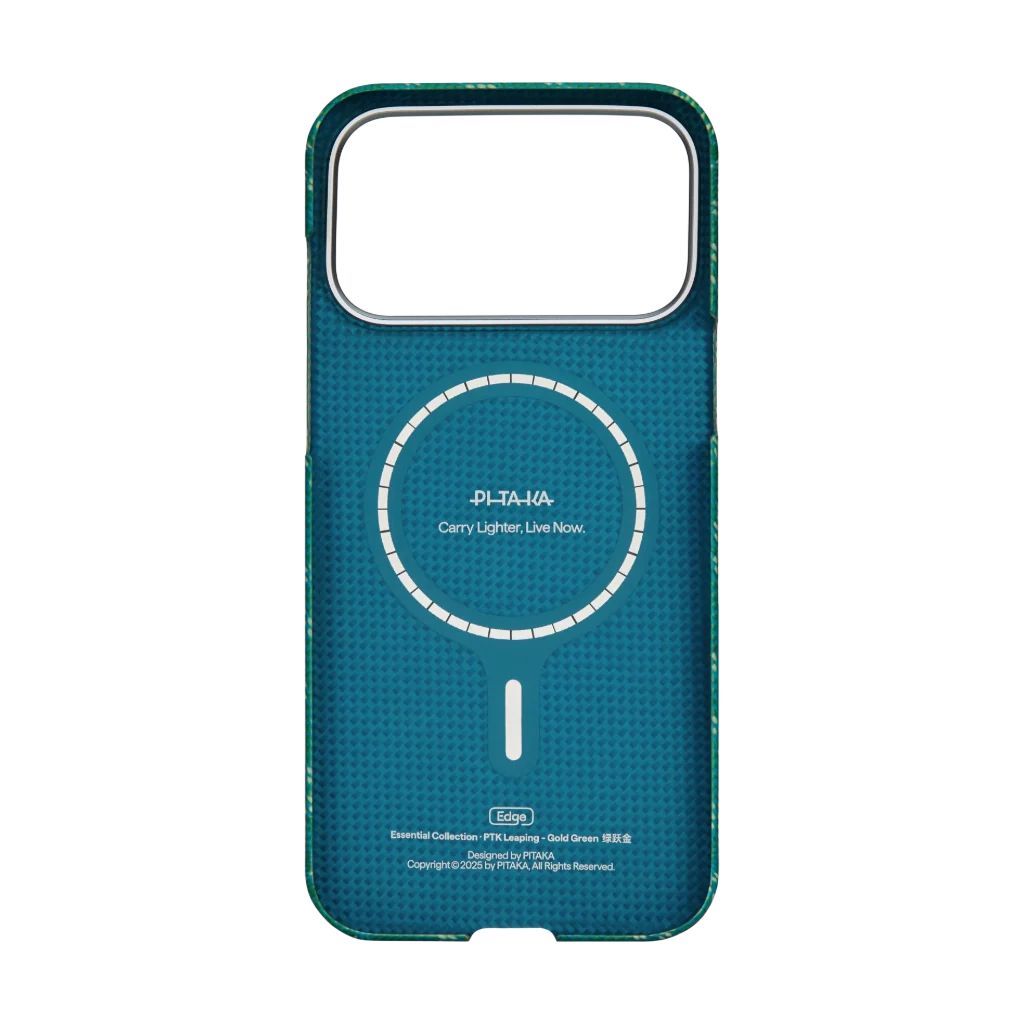 Pitaka Ultra-Slim Case for iPhone 17 Pro Max Monogram-Gold/Green