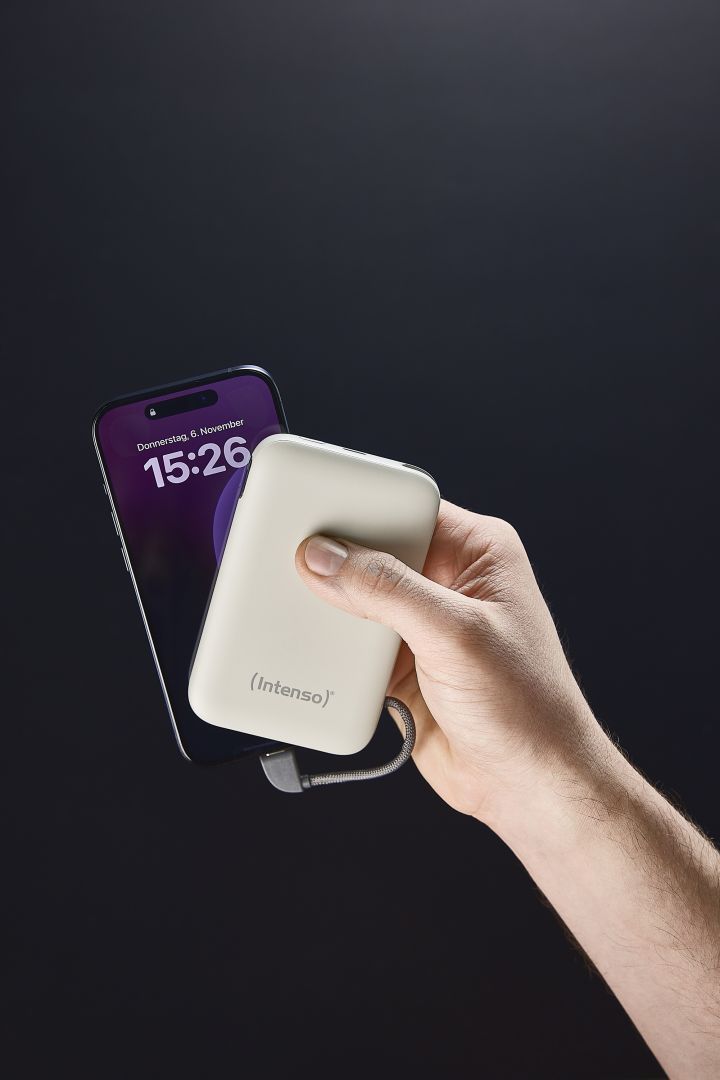 Intenso S10000 10000mAh + Integriertes USB-C PowerBank Beige