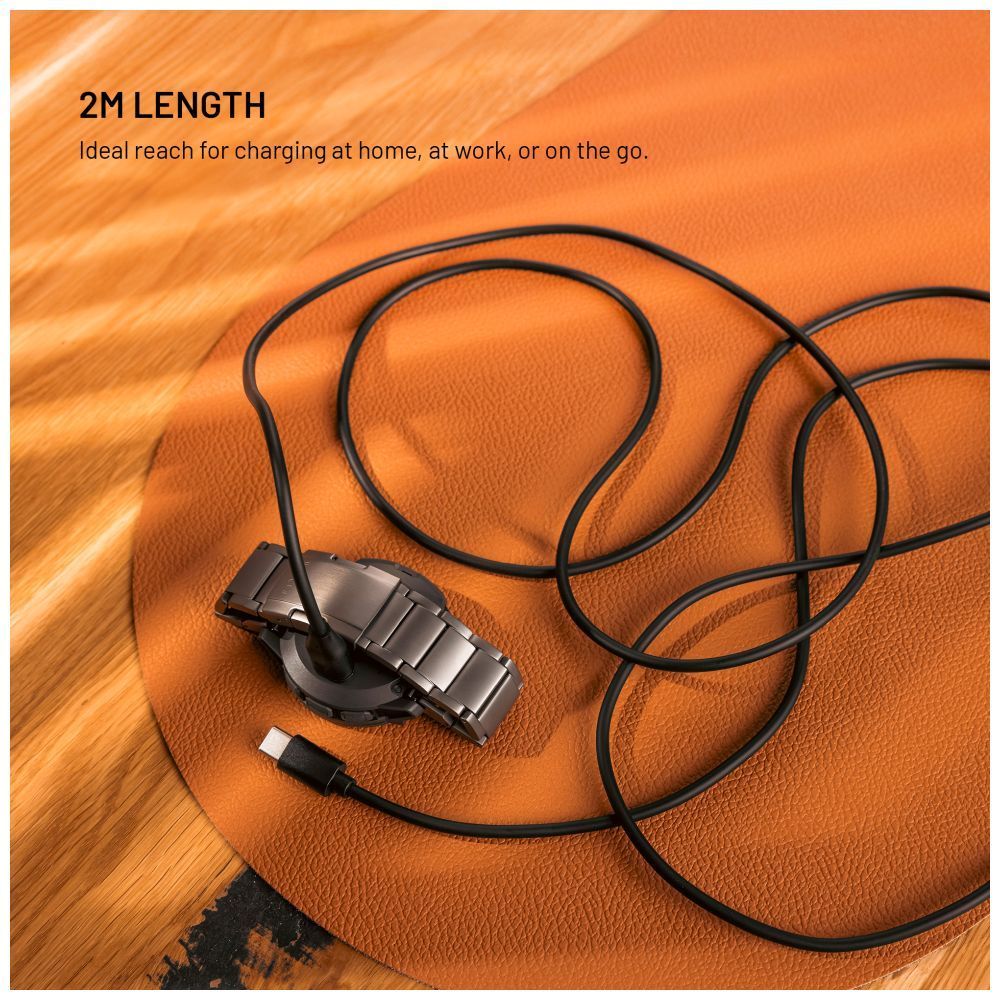 FIXED USB-C csatlakozású okosóra töltőkábel Garmin Forerunner/Fenix/Venu/Vívoactive/Instinct készülékhez 2m, fekete FIXED USB-C csatlakozású okosóra töltőkábel Garmin Forerunner/Fenix/Venu/Vívoactive/Instinct készülékhez 2m, fekete