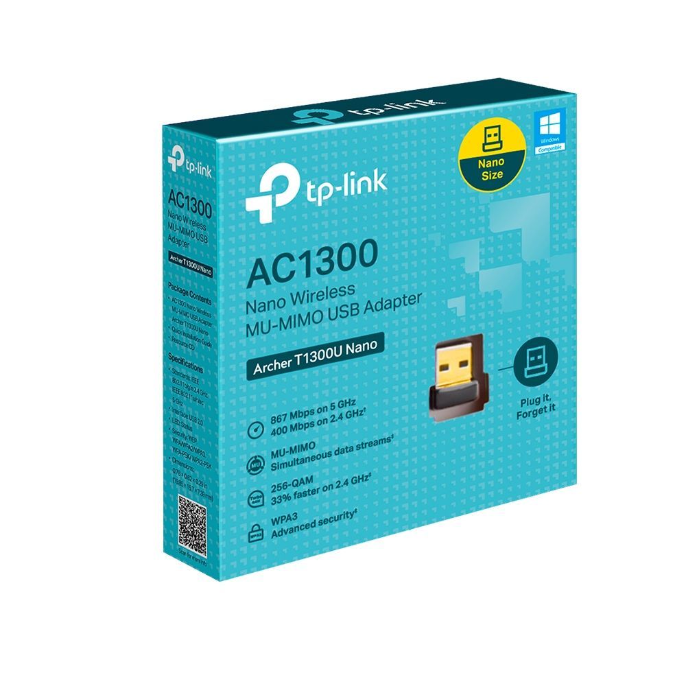 TP-Link Archer T1300U Nano AC1300 Nano Wireless MU-MIMO USB Adapter TP-Link Archer T1300U Nano AC1300 Nano Wireless MU-MIMO USB Adapter