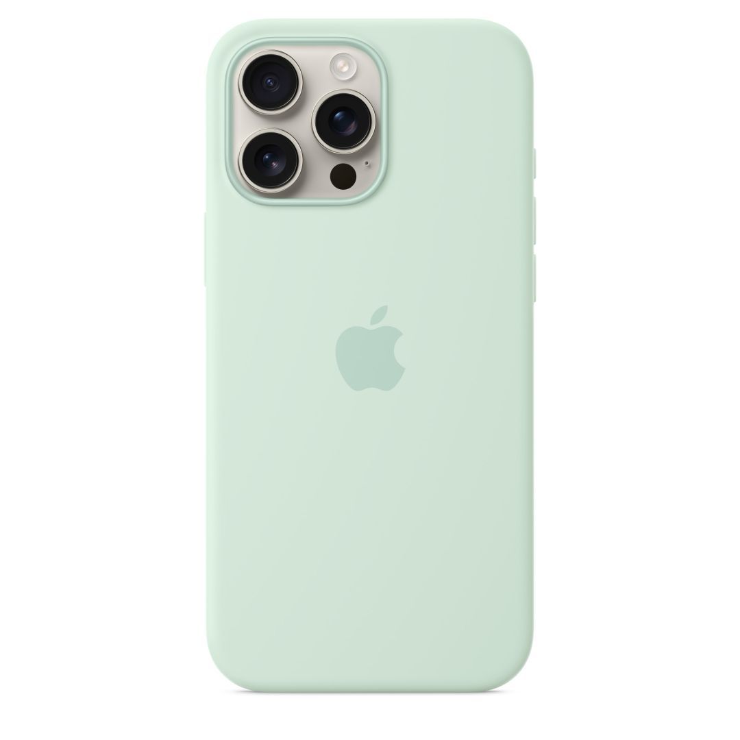 Apple iPhone 16 Pro Max Silicone Case with MagSafe Aquamarine (Seasonal)