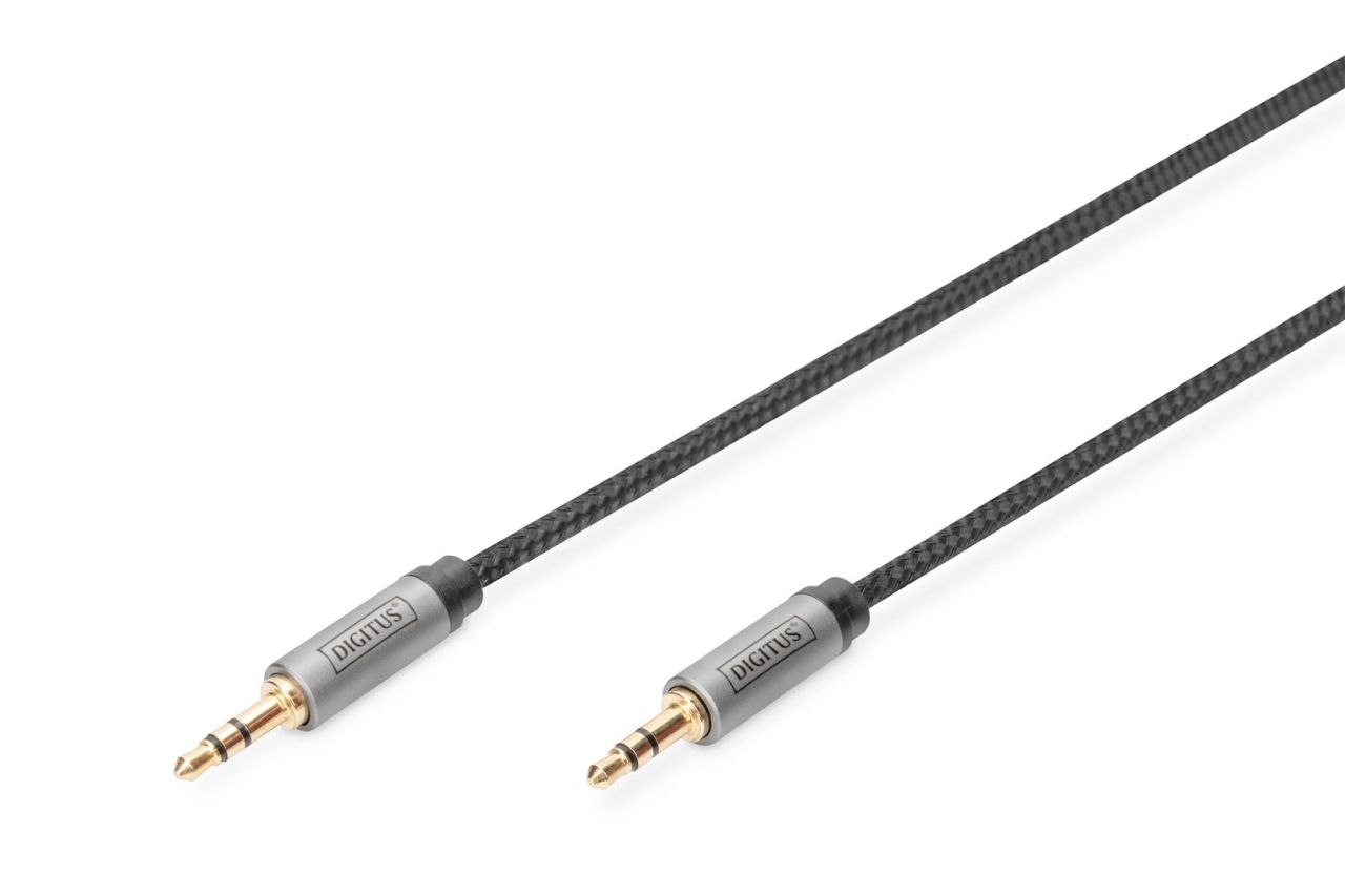Digitus DB-510110-010-S Audio Connection Cable 3.5mm jack to 3.5mm jack 1m Black Digitus DB-510110-010-S Audio Connection Cable 3.5mm jack to 3.5mm jack 1m Black