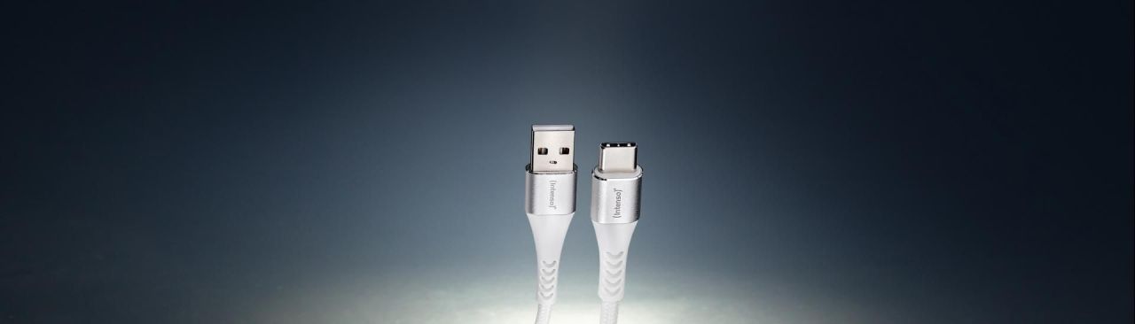 Intenso USB-A to USB-C male/male cable 1,5m White Intenso USB-A to USB-C male/male cable 1,5m White