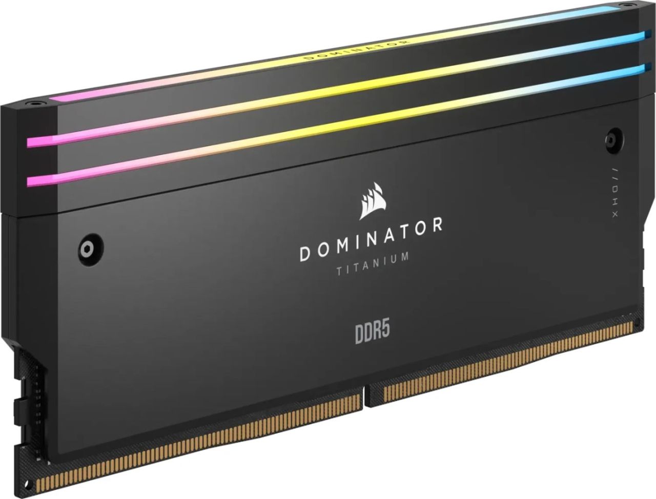 Corsair 48GB DDR5 6000MHz Kit(2x24GB) Dominator Titanium RGB Black Corsair 48GB DDR5 6000MHz Kit(2x24GB) Dominator Titanium RGB Black