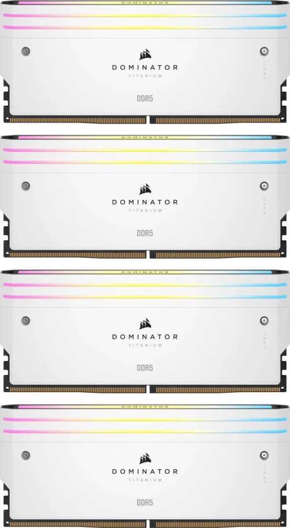 Corsair 64GB DDR5 6000MHz Kit(4x16GB) Dominator Titanium RGB White