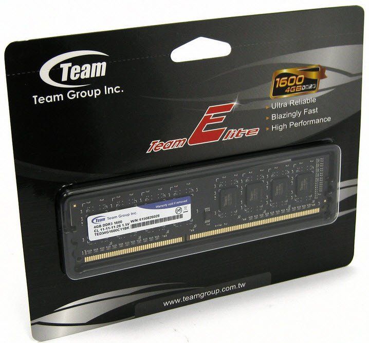 TeamGroup 4GB DDR3 1600MHz Elite TeamGroup 4GB DDR3 1600MHz Elite