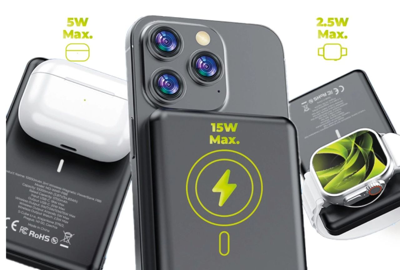 Mobile Origin Wireless Metal Slim 10000mAh PowerBank Black Mobile Origin Wireless Metal Slim 10000mAh PowerBank Black