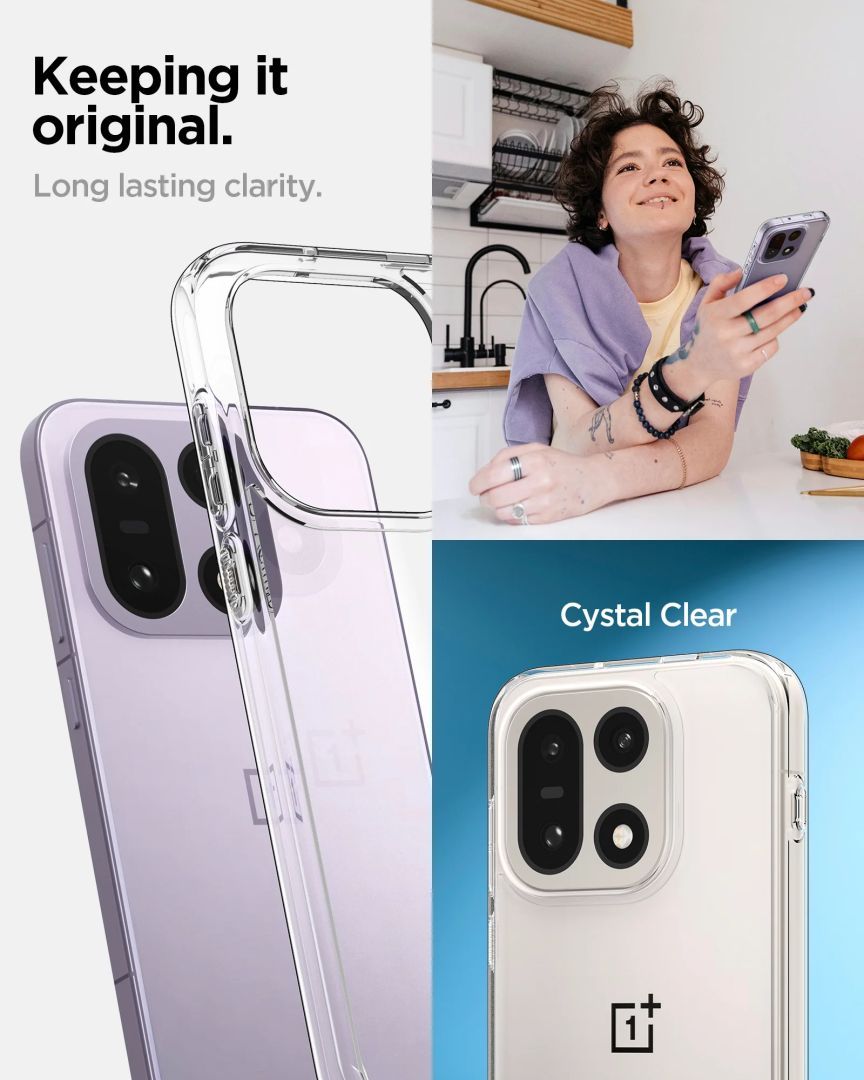 Spigen Ultra Hybrid case for OnePlus 15 Crystal Clear