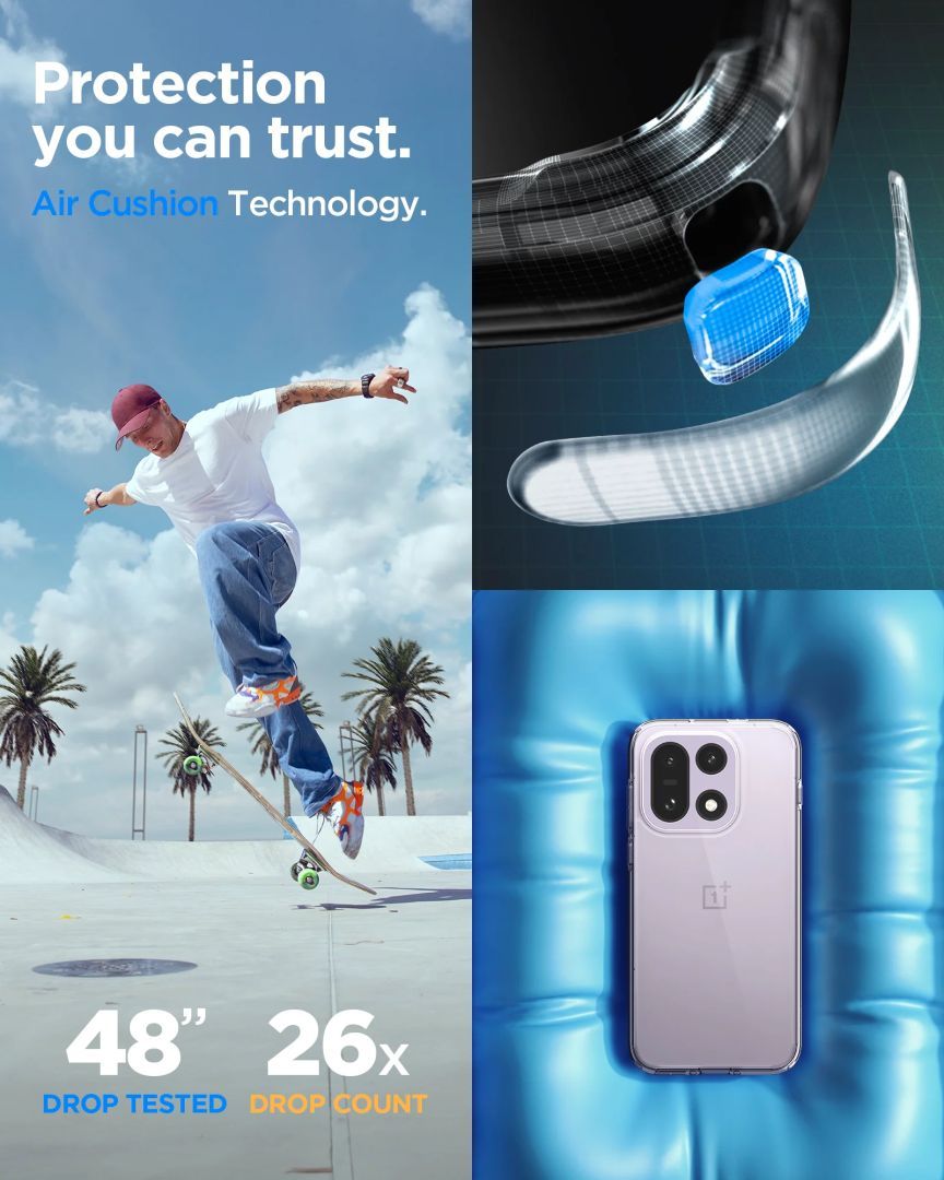 Spigen Ultra Hybrid case for OnePlus 15 Crystal Clear