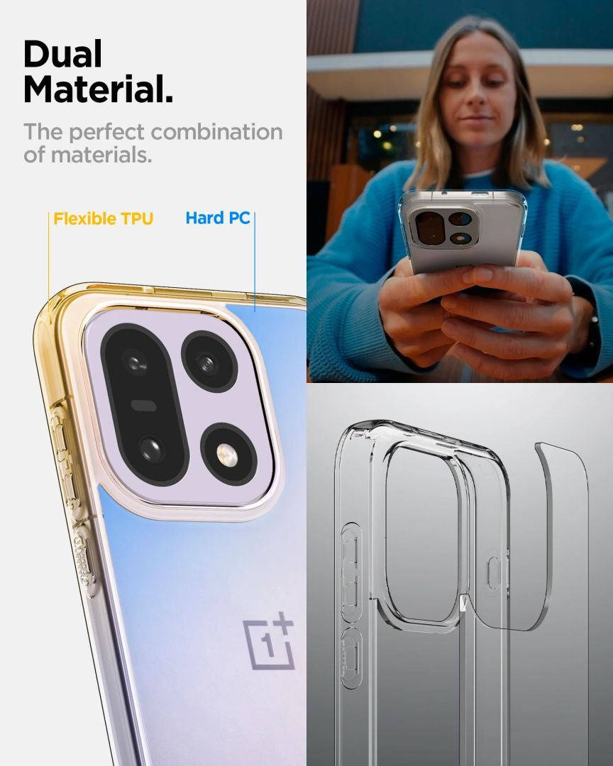 Spigen Ultra Hybrid case for OnePlus 15 Crystal Clear