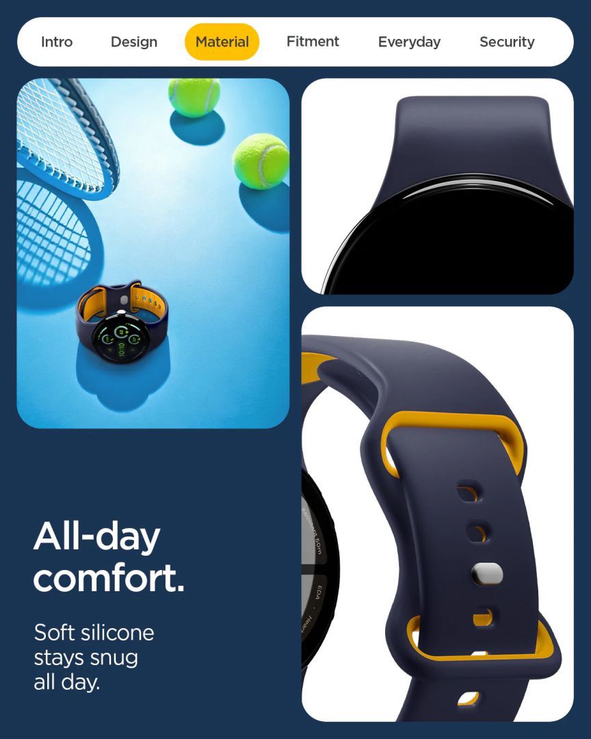 Spigen Nano Pop Band for Google Pixel Watch 4/3 45mm Blueberry Navy