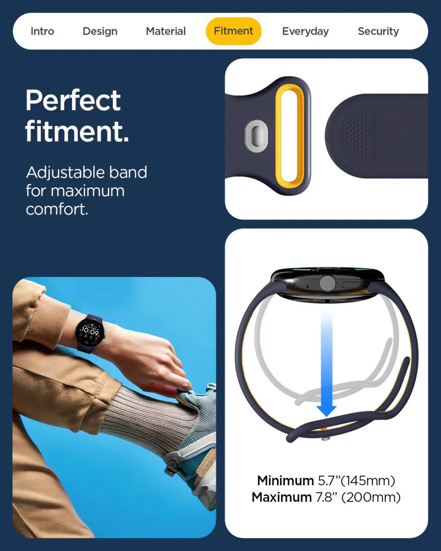 Spigen Nano Pop Band for Google Pixel Watch 4/3 45mm Blueberry Navy