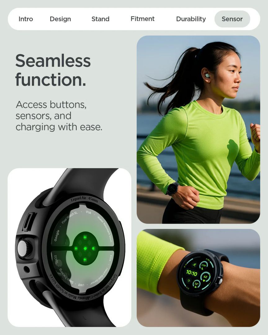 Spigen Liquid Air V2 for Google Pixel Watch 4 45mm Matte Black