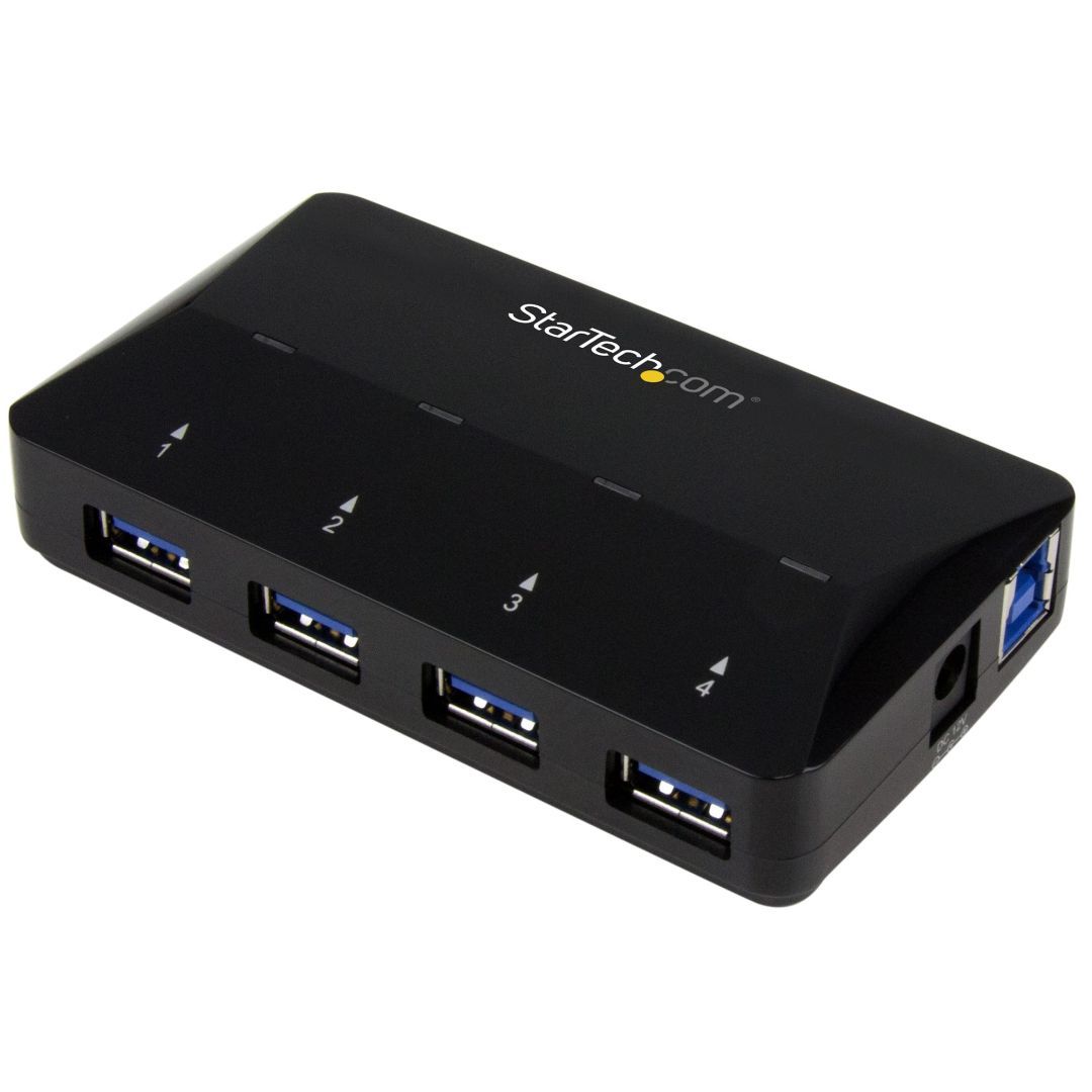 Startech 4-portos USB3.0 HUB Black