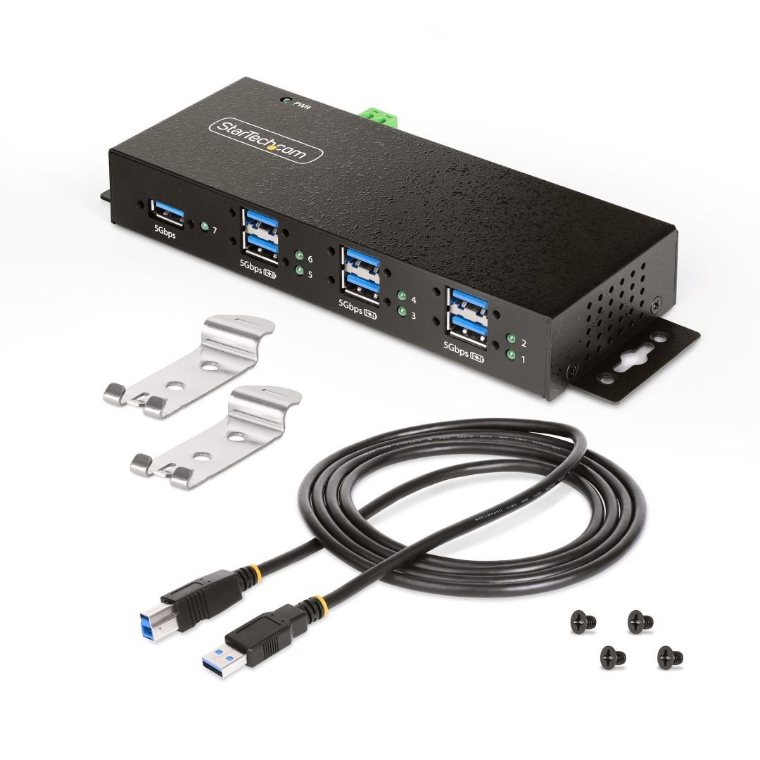 Startech 7-portos USB3.7 HUB Black