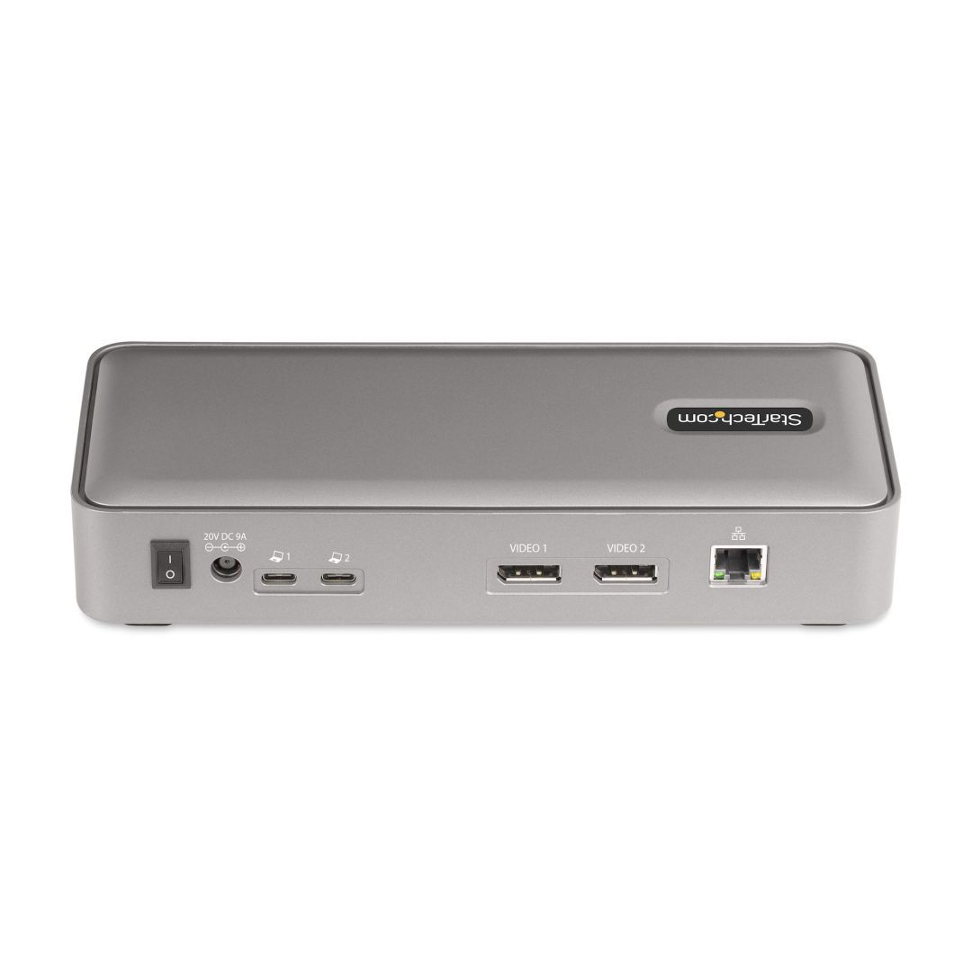 Startech Dual-Laptop USB-C KVM Docking Station Space Gray