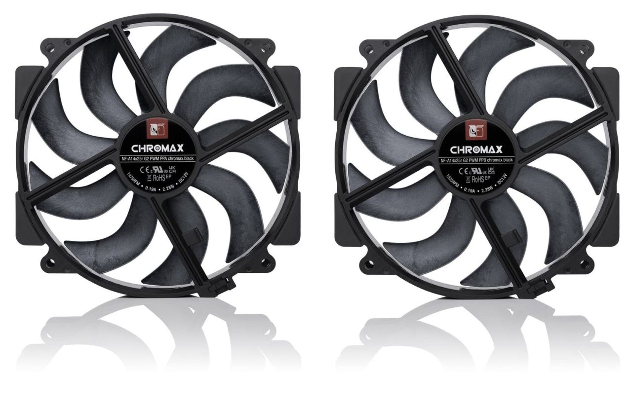 Noctua NF-A14x25r G2 PWM Sx2-PP chromax.black