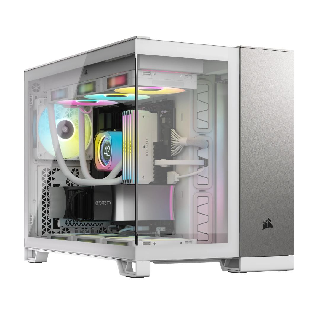 Corsair 2500X Tempered Glass White/Satin Gray Alloy Corsair 2500X Tempered Glass White/Satin Gray Alloy