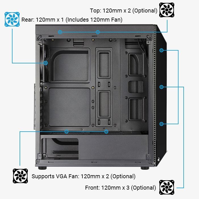 Aerocool Shard RGB Window Black Aerocool Shard RGB Window Black