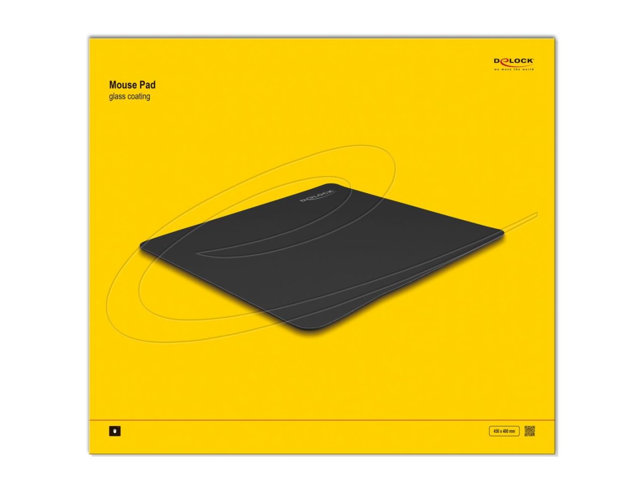 DeLock Glass Coating Egérpad Black DeLock Glass Coating Egérpad Black