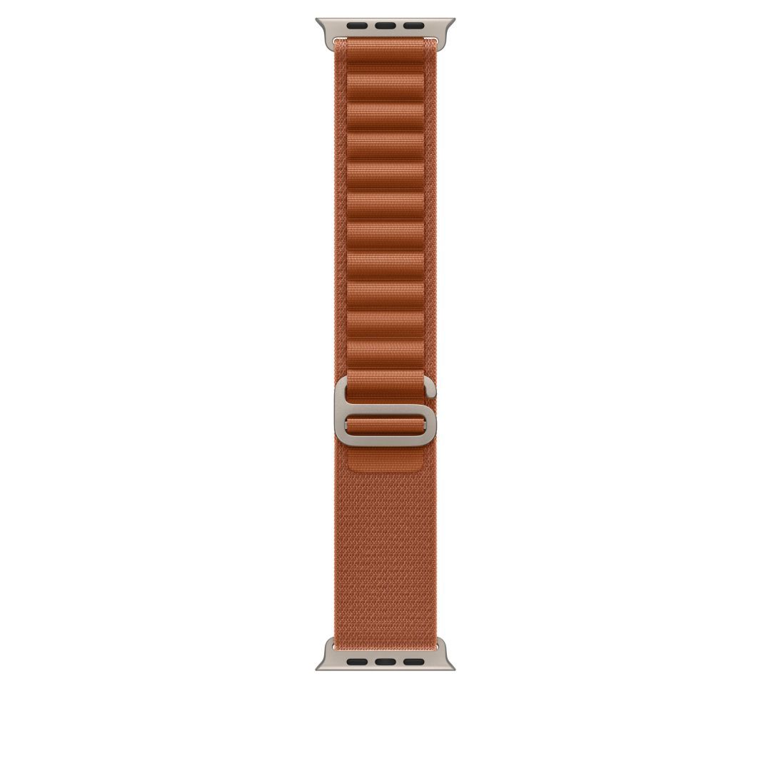 Apple Watch 49mm Loop: Large Alpine Loop Natural Titanium Finish Terra Cotta