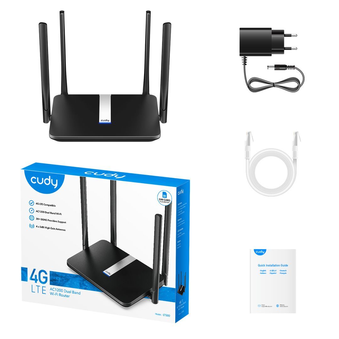 Cudy LT500 4G LTE AC1200 Dual Band Wi-Fi Router Cudy LT500 4G LTE AC1200 Dual Band Wi-Fi Router