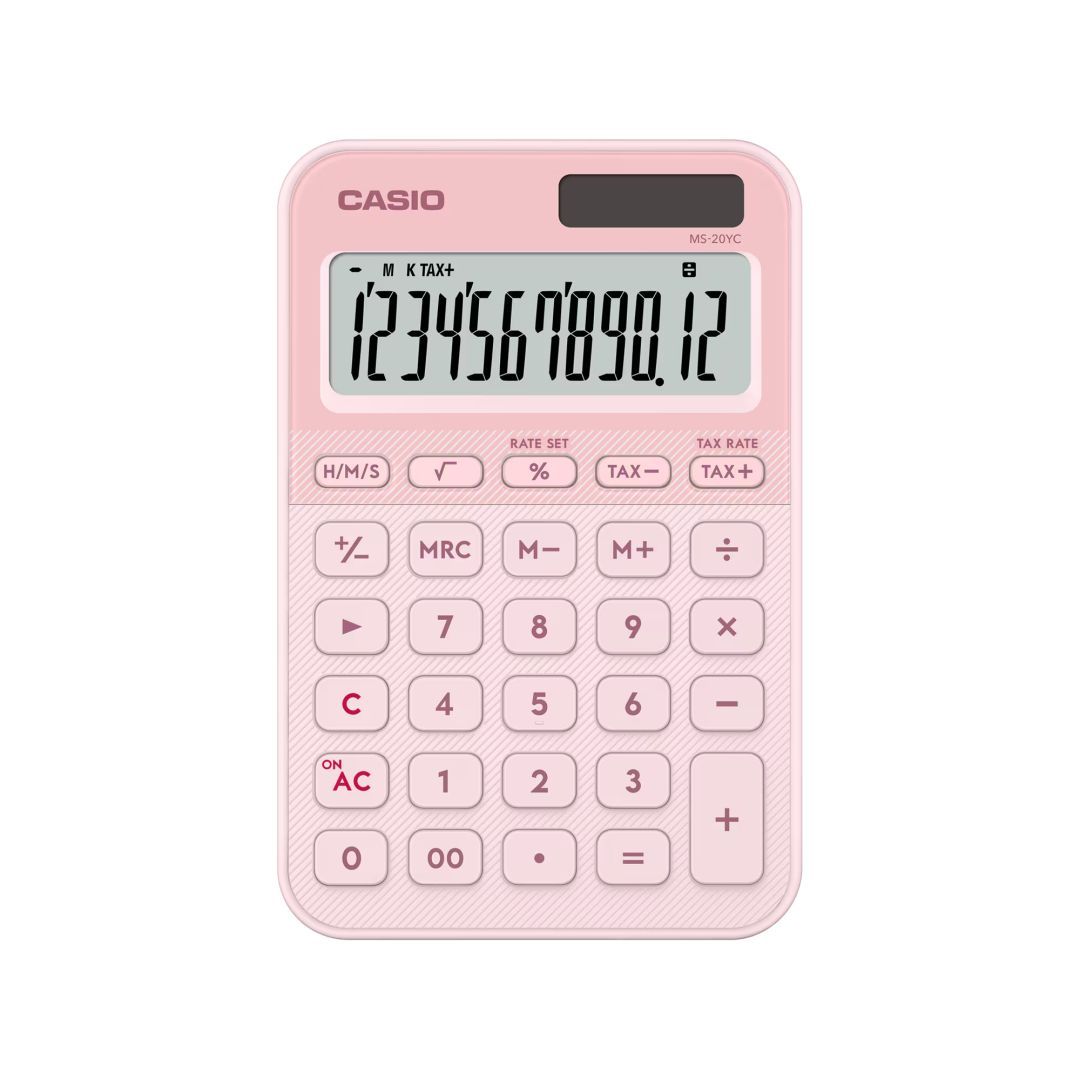 Casio MS-20YC-LP Asztali számológép Light Pink