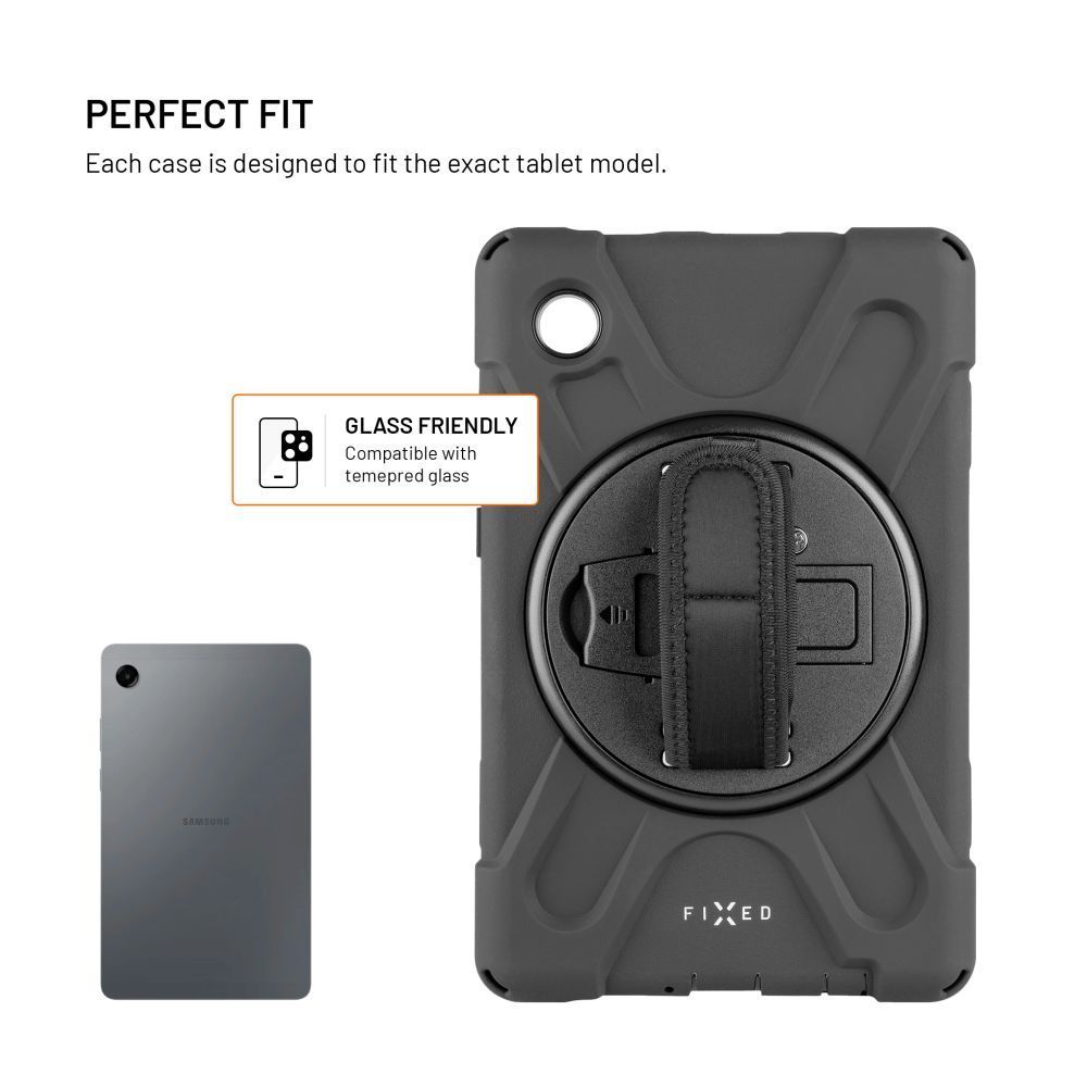 FIXED strapabíró tablet tok Samsung Galaxy Tab A11 készülékhez, fekete