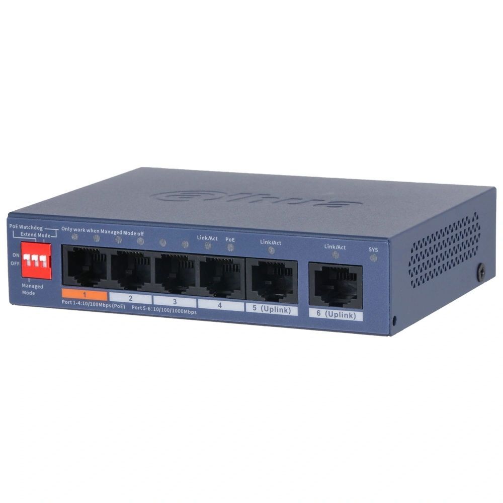 Dahua CS4006-4ET2GT-60 6-Port Cloud Managed Desktop Switch with 4-Port PoE