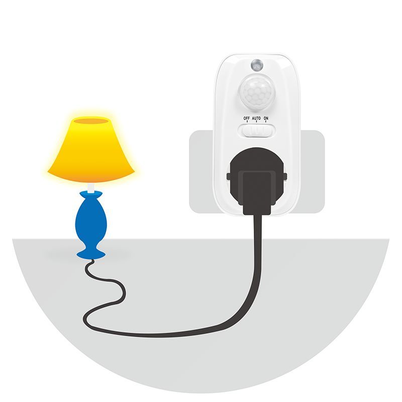 Logilink Socket adapter with motion detector 1x CEE 7/3