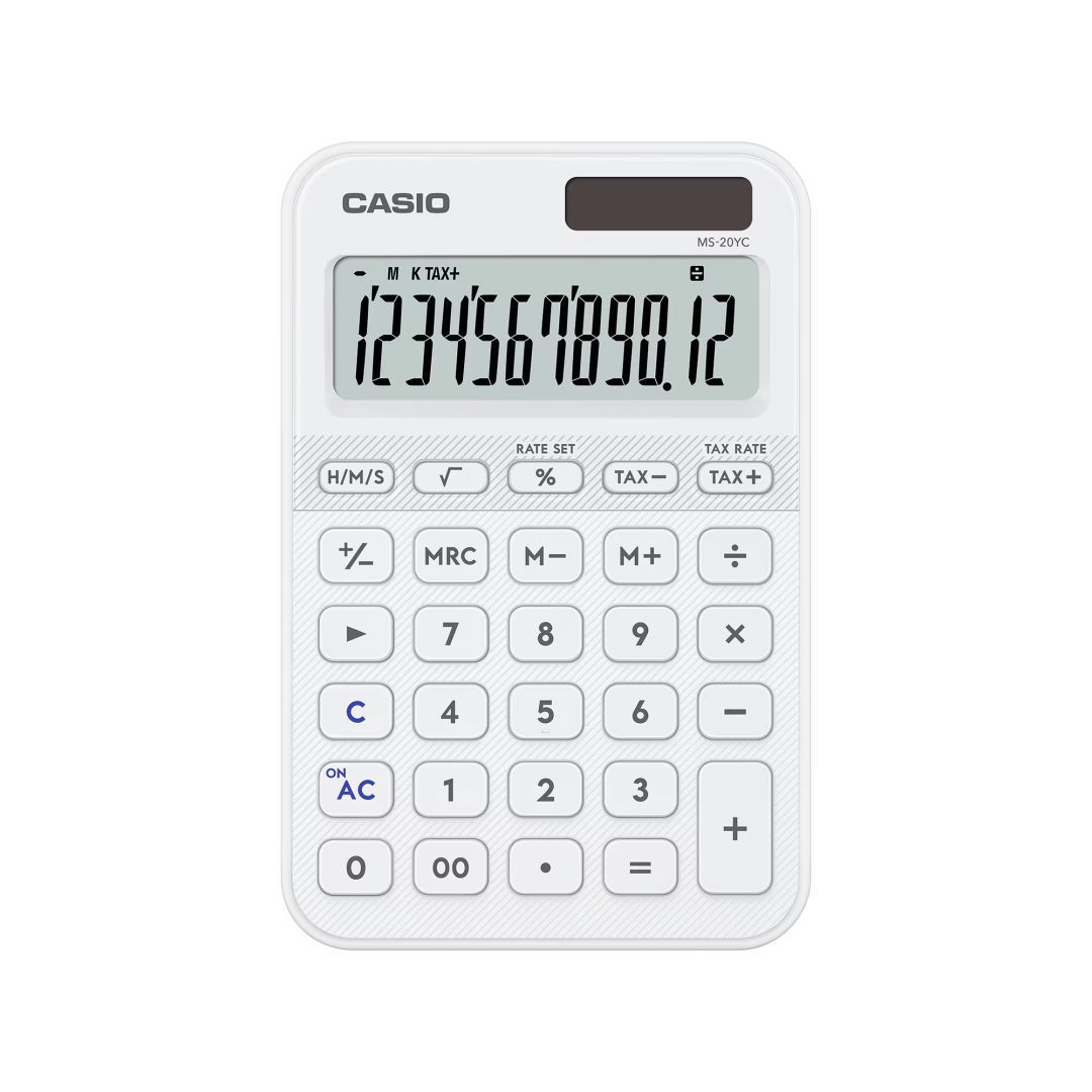 Casio MS-20YC-WE Asztali számológép White