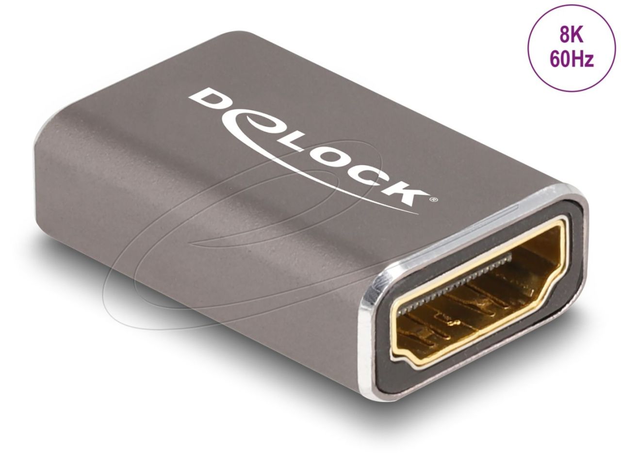DeLock HDMI Adapter female to female 8K 60 Hz Grey Metal