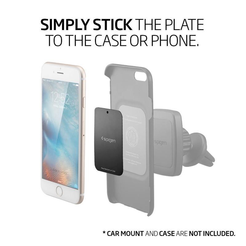 Spigen Kuel MP-4P Car Mount Metal Plates, black Spigen Kuel MP-4P Car Mount Metal Plates, black
