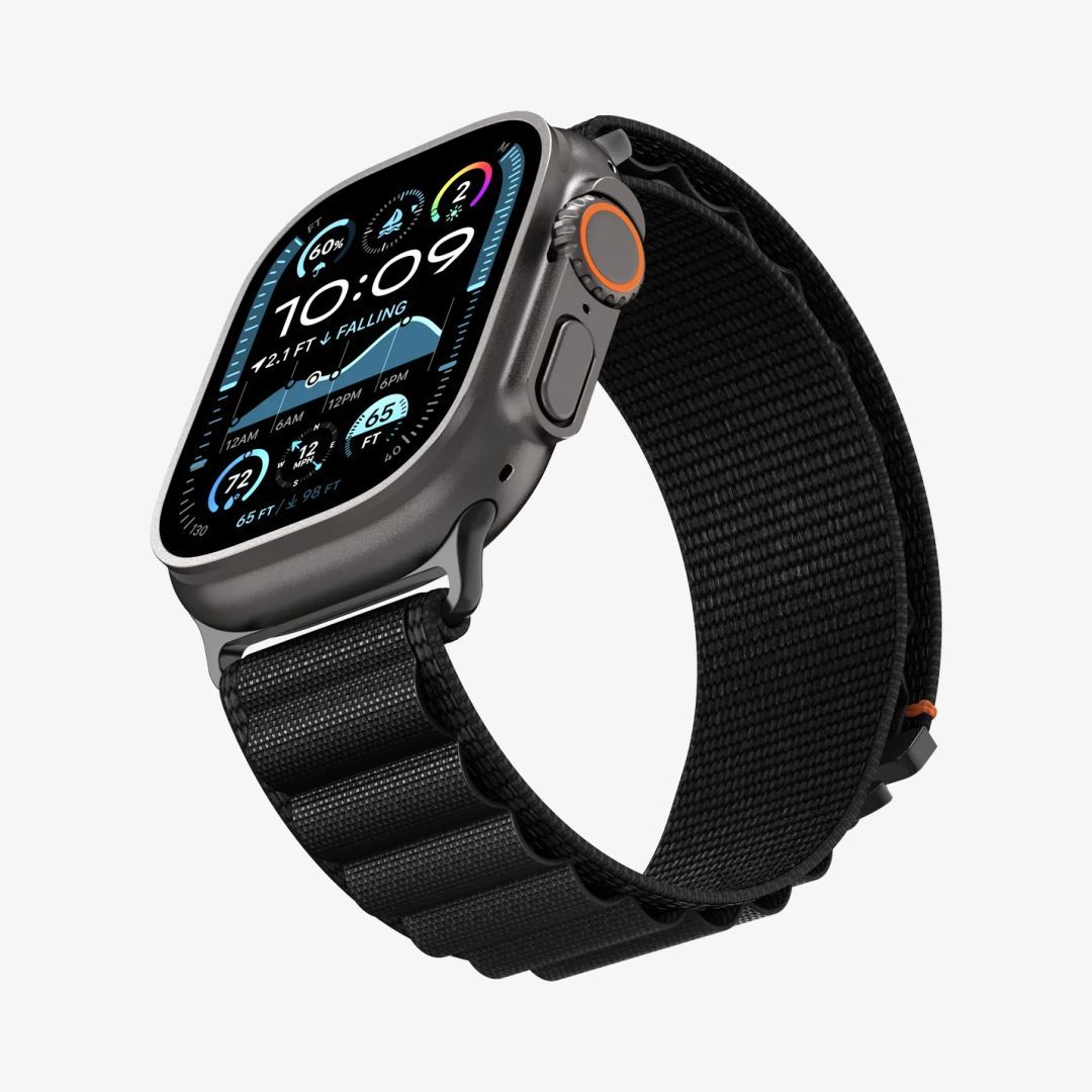 Spigen Fabric Band (hook) for Apple Watch 49mm/46mm/45mm/44mm Black