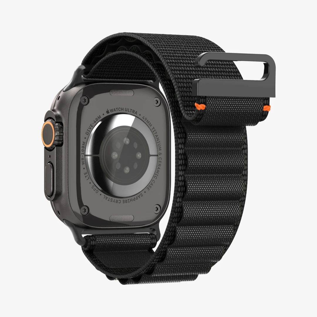 Spigen Fabric Band (hook) for Apple Watch 49mm/46mm/45mm/44mm Black