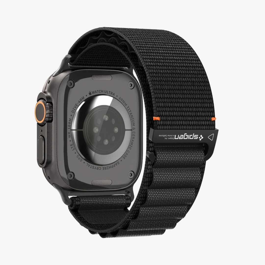 Spigen Fabric Band (hook) for Apple Watch 49mm/46mm/45mm/44mm Black