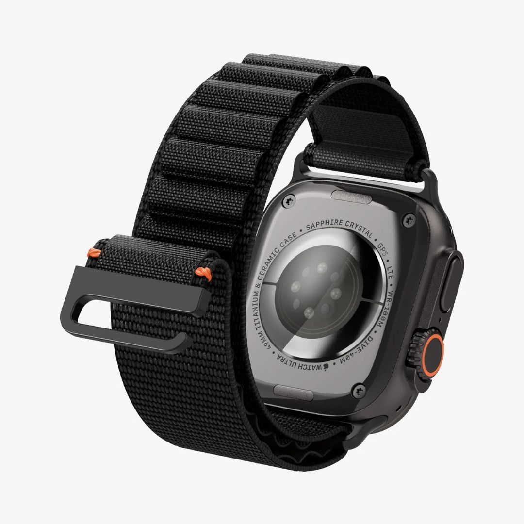 Spigen Fabric Band (hook) for Apple Watch 49mm/46mm/45mm/44mm Black