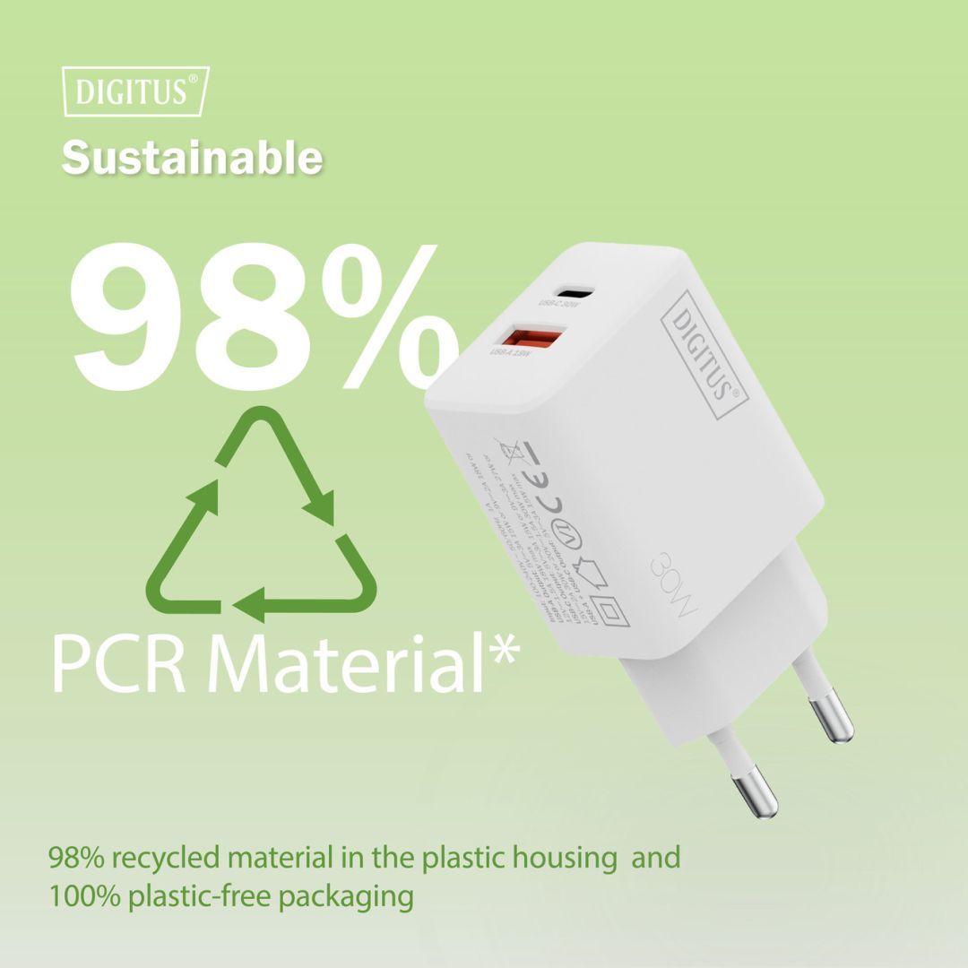Digitus DA-10301 30W USB GaN Charger White